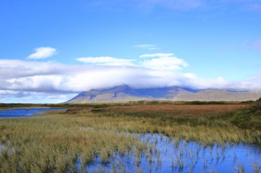 İzlanda 'daki Snaefellsnes yarımadasının manzarası.