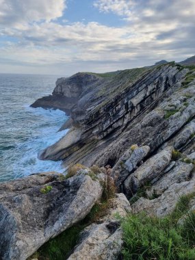 Camino Norte İspanya 'nın inanılmaz doğası. İspanyol bölgesinde Camino de Santiago Asturias.