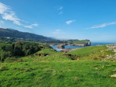 Camino Norte İspanya 'nın inanılmaz doğası. İspanyol bölgesinde Camino de Santiago Asturias.