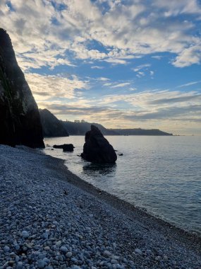 İspanya 'nın kuzeyinde Atlantik Okyanusu kıyısı 
