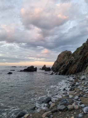 İspanya 'nın kuzeyinde Atlantik Okyanusu kıyısı 