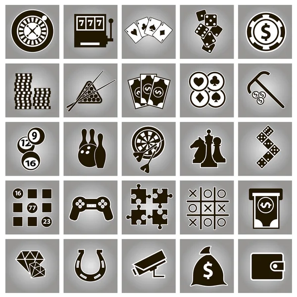 Iconos vectoriales de juegos — Vector de stock