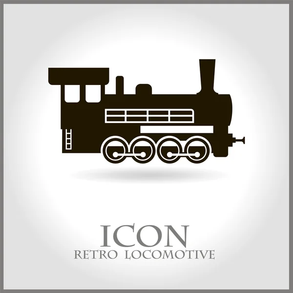 Ikona lokomotywa retro — Wektor stockowy