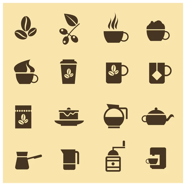 Векторные иконы кофе — стоковый вектор