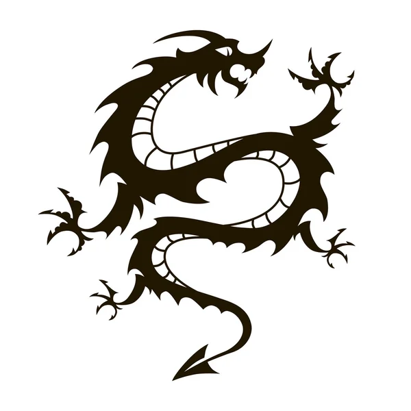Восточный векторный дракон — стоковый вектор