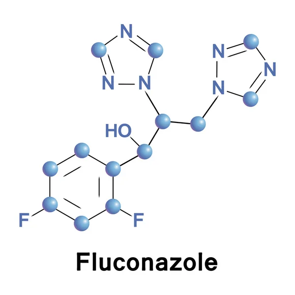 Fluconazol antischimmel medicatie — Stockvector