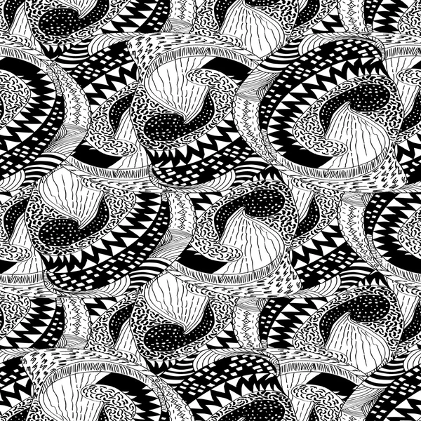 Black and white zentangle — Stock Vector