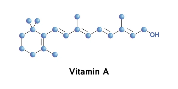 Vitamin A molecule — Stock Vector