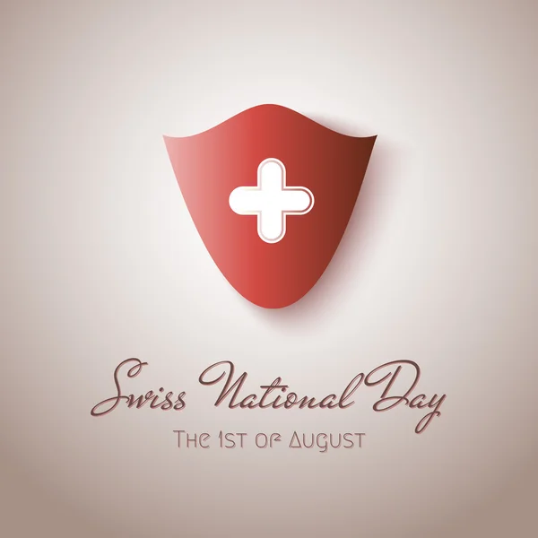 Švýcarský národní vlajka štít — Stockový vektor