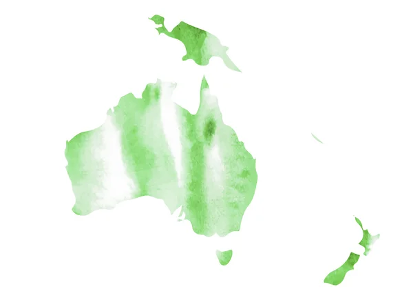 Australië en Oceanië aquarel — Stockvector