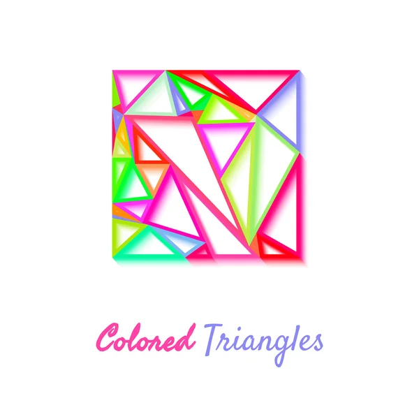 Colorful triangles mosaic. — Stock Vector