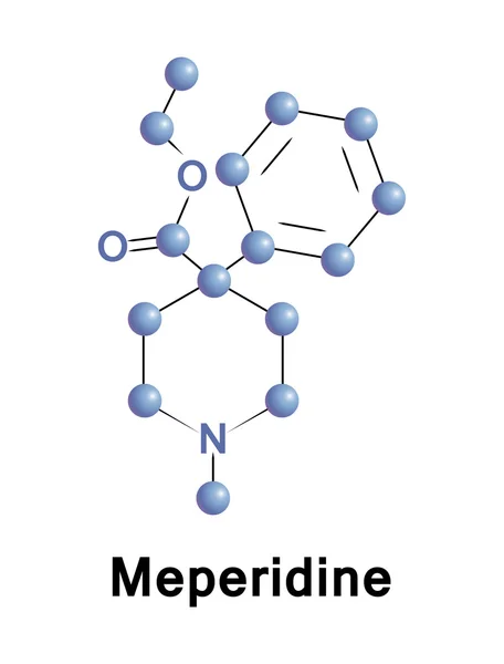 Meperidine vector molecuul. — Stockvector