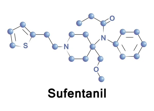 Sufentanil opioïde drugs. — Stockvector