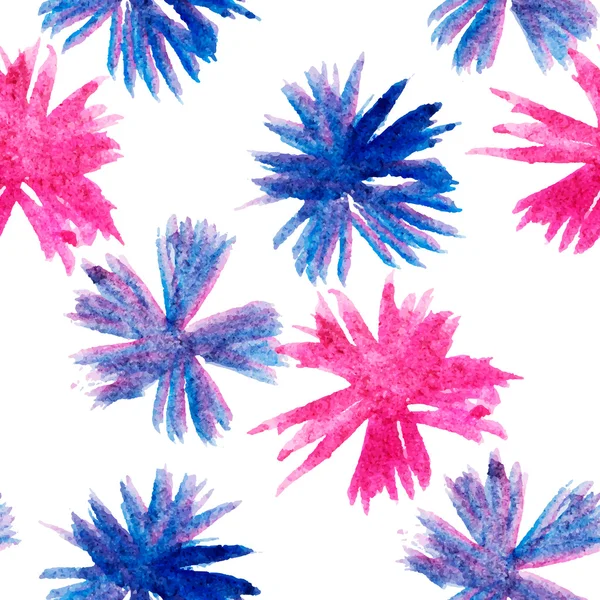 Bloemen roze en blauw — Stockvector