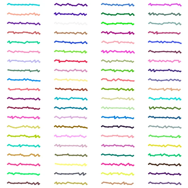 Kritzeln Linien als leichtes mehrfarbiges nahtloses Muster für den Hintergrund — Stockvektor