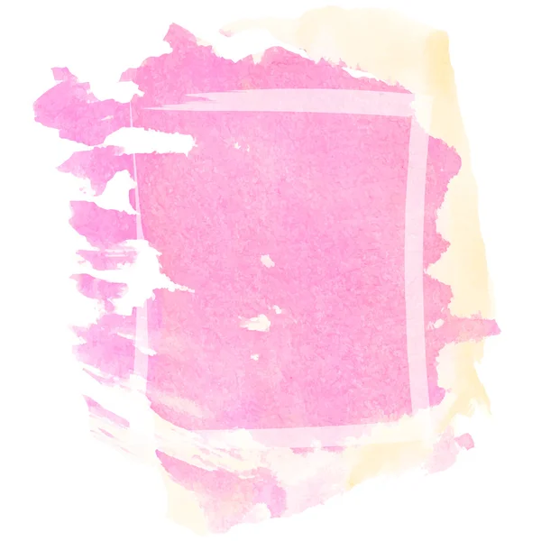 Vektor rosa Aquarellrahmen — Stockvektor