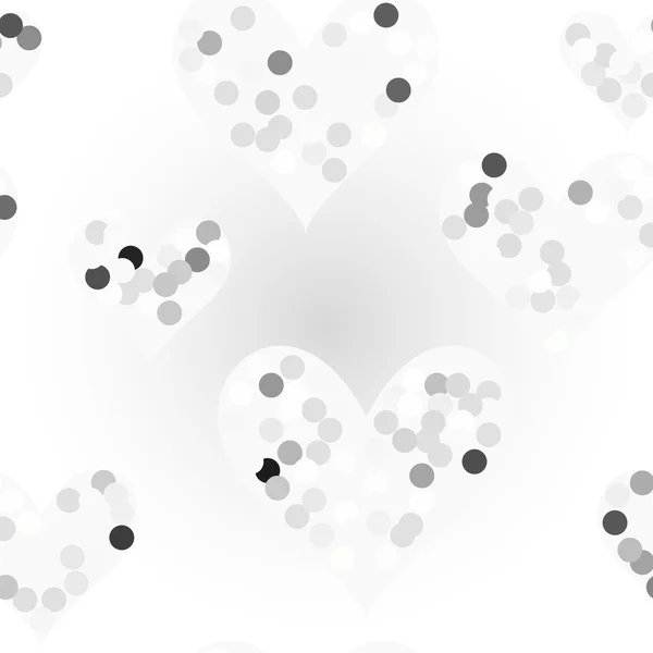 Copos de nieve corazones blancos — Vector de stock