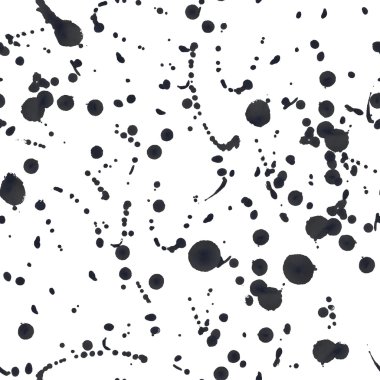 Black stains seamless vector pattern clipart