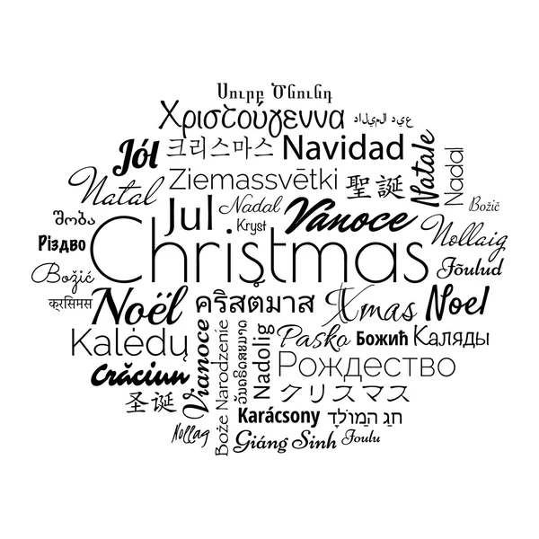 Рождество на разных иностранных языках — стоковый вектор