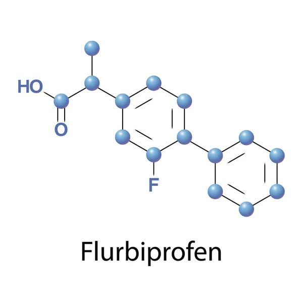 Flurbiprofen je nesteroidní protizánětlivé léky, NSAID — Stockový vektor