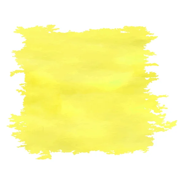 黄色の水彩バナー — ストックベクタ