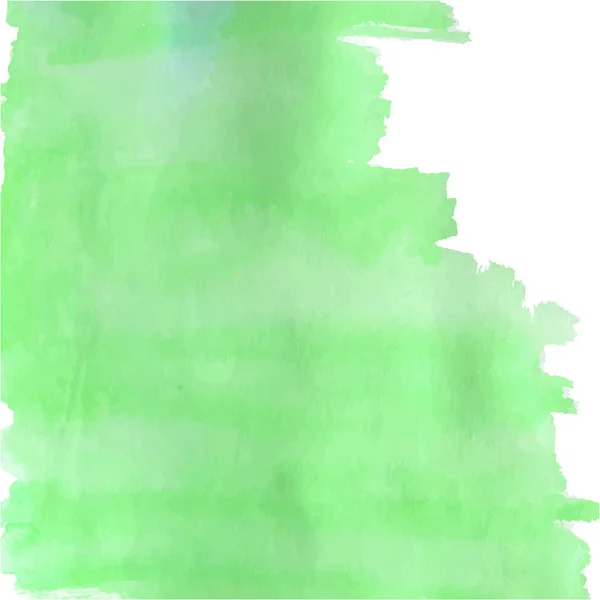 Pintura acuarela verde — Vector de stock