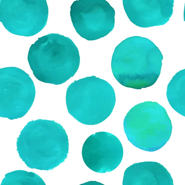 Aquarel turquoise naadloze patroon — Stockvector