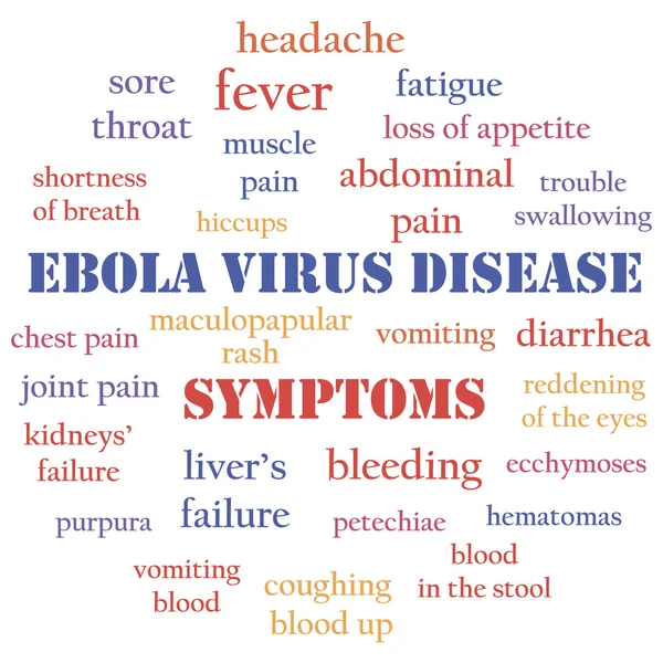 Ebola symptoms — Stock Vector