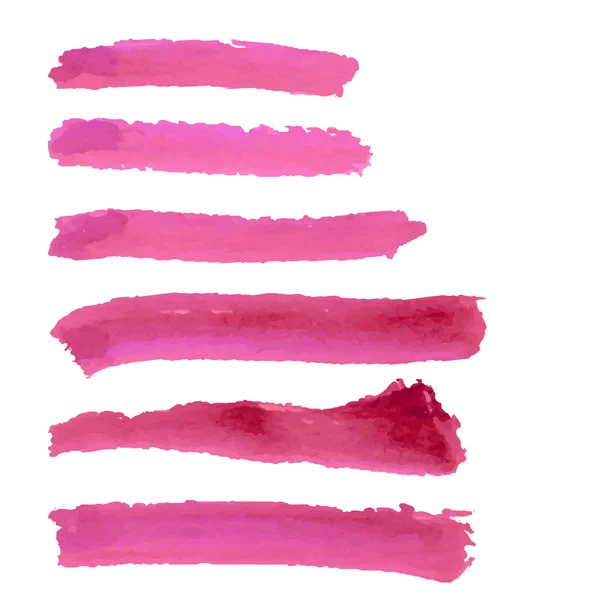 Roze aquarel lijnen — Stockvector