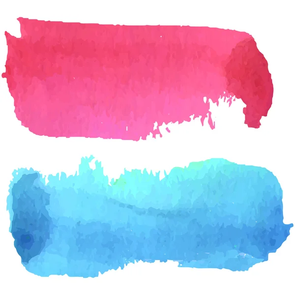 Roze en blauwe aquarel — Stockvector