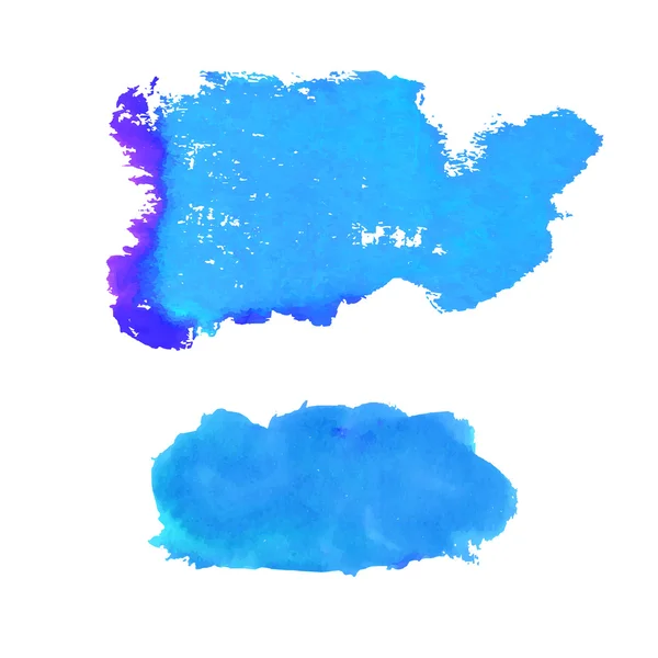 Modrá sada akvarel — Stockový vektor
