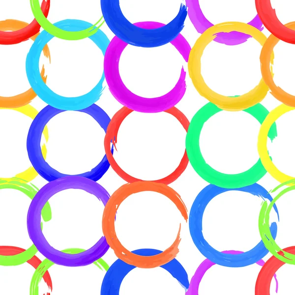 Watercolor circles, seamless pattern — Stock Vector