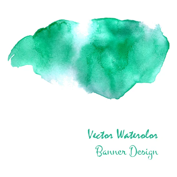 Unusual shape green watercolor — Stock Vector