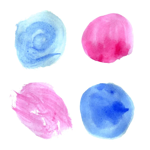 Ροζ και μπλε νερομπογιά — Διανυσματικό Αρχείο