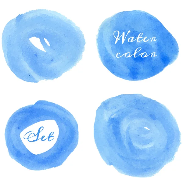 Blaue Aquarell-Webelemente — Stockvektor