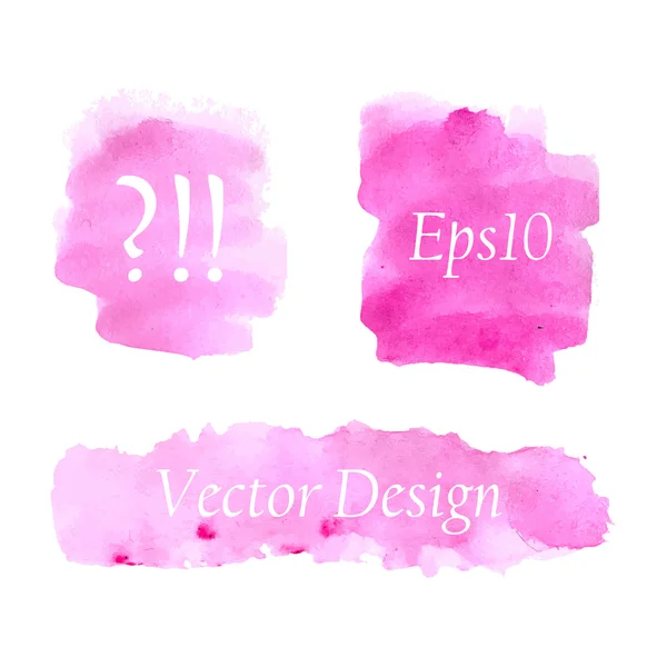 Conjunto de aquarela rosa — Vetor de Stock