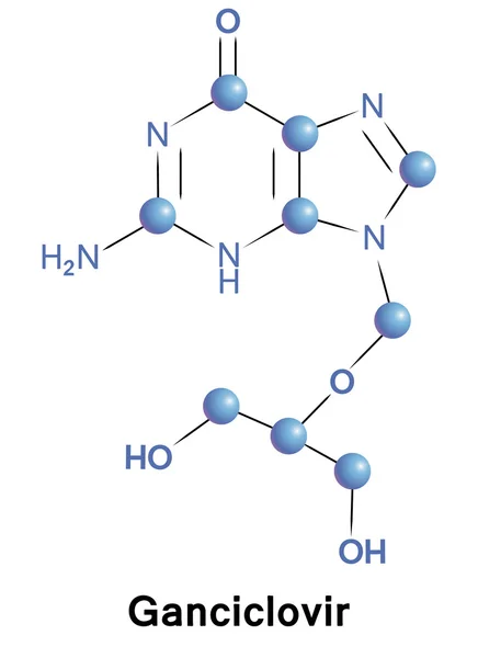 Ganciclovir antiviral — Stockvector