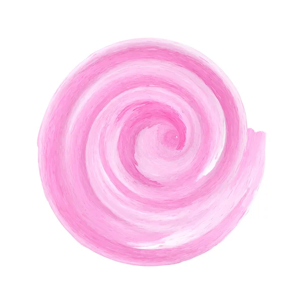 Espiral de aquarela rosa — Vetor de Stock