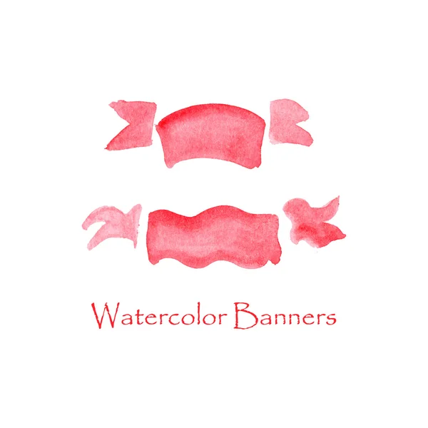 Aquarell-Banner Set — Stockvektor