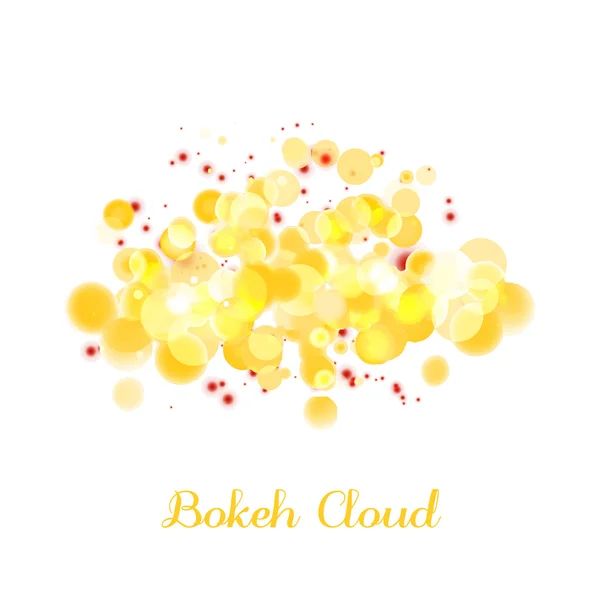 Gold bokeh cloud — Stock Vector