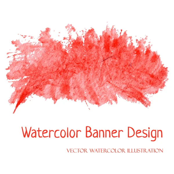 Lichte rode aquarel banner — Stockvector