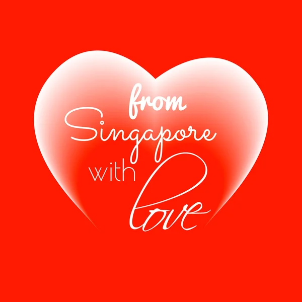 Singapore kärlek — Stock vektor