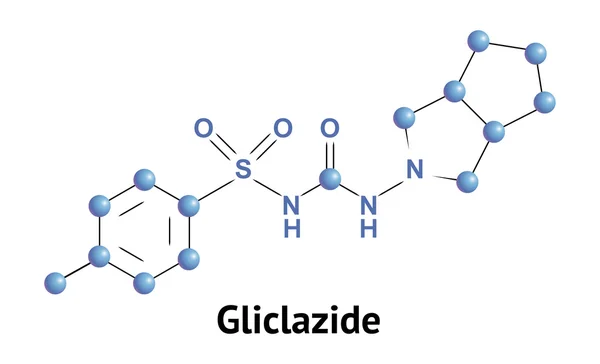 Gliclazide sulfonylurea — Stock vektor