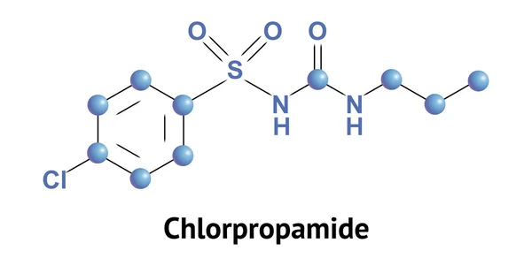 Chlorpromamide sulfonylurea — Stockvector