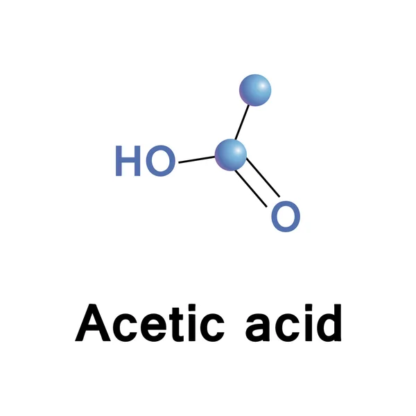 Μοριακή δομή οξικό οξύ — Διανυσματικό Αρχείο