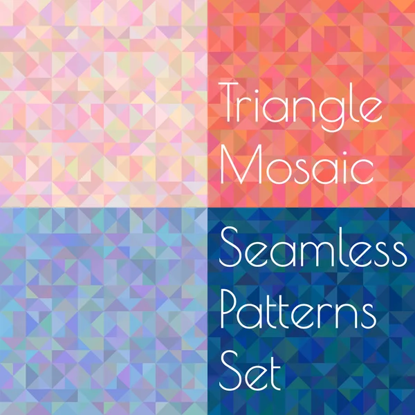 Triangle mosaic collection. — Stock Vector