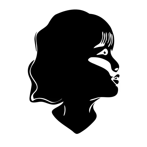 Silhouette vectorielle de fille — Image vectorielle