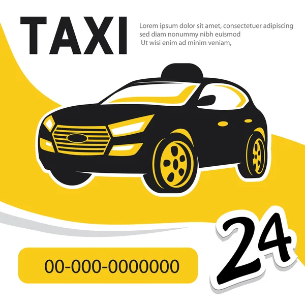 Taxi autó — Stock Vector