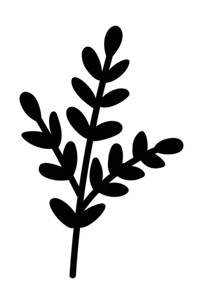 Чорний Twig White Background Vector — стоковий вектор