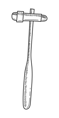 VECTOR 'DA BİR BEYAZ Zemininde NEROLOJİK HAMER